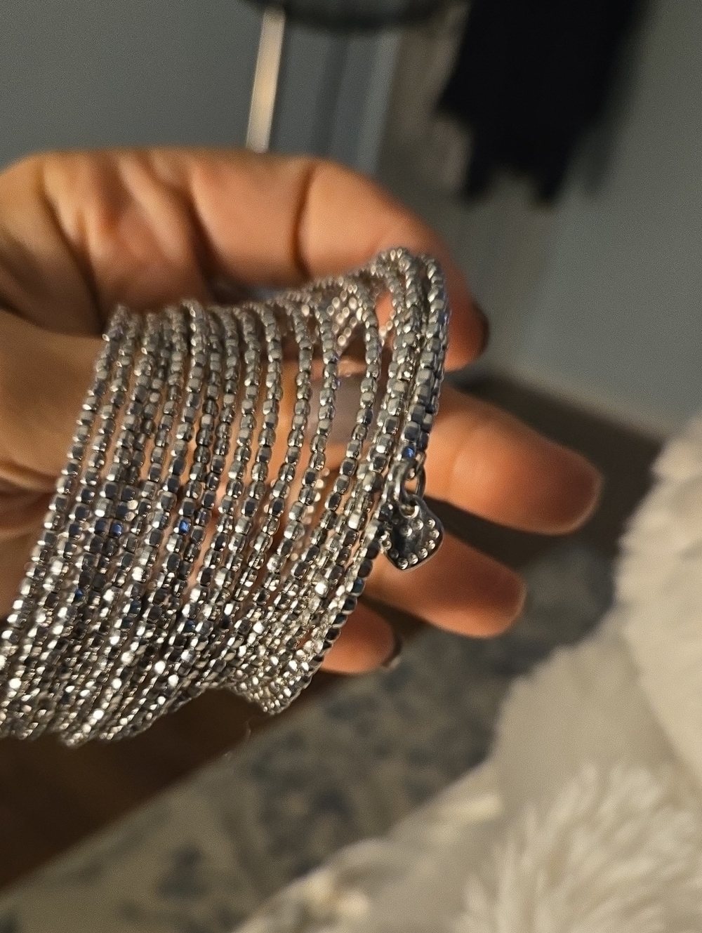 Stella & Dot Bardot Coil Wrap Bracelet - Silver - Picture 2 of 8